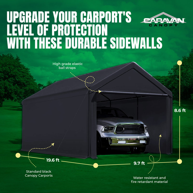 Caravan Canopy 10 Ft. W x 19.5 Ft. D Patio Gazebo Canopy Side Walls Reviews Wayfair